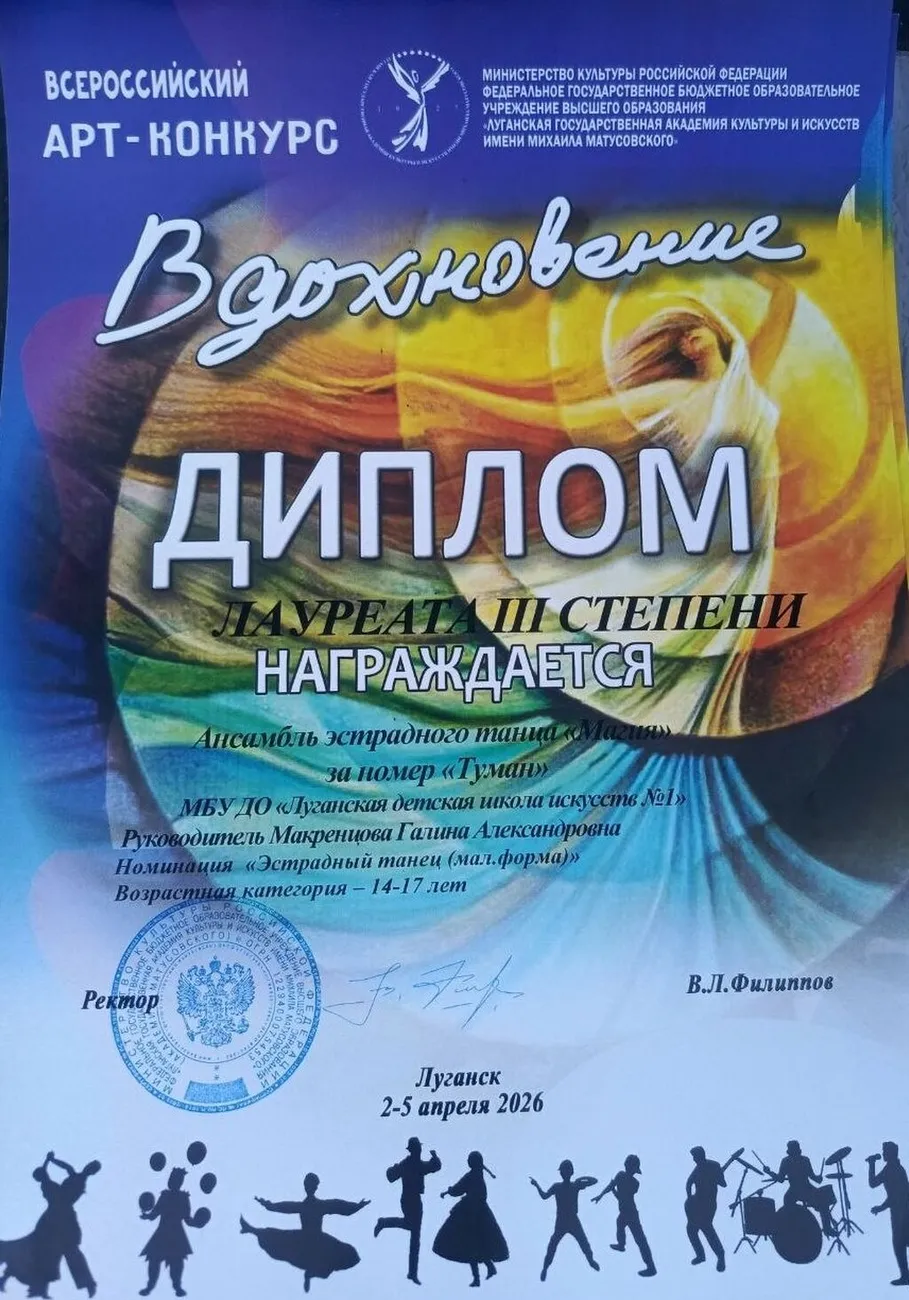 Ансамбль Магия - Туман - диплом 3 степени