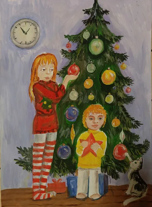 Мирошникова Алиса   Семейный праздник  ( гуашь)